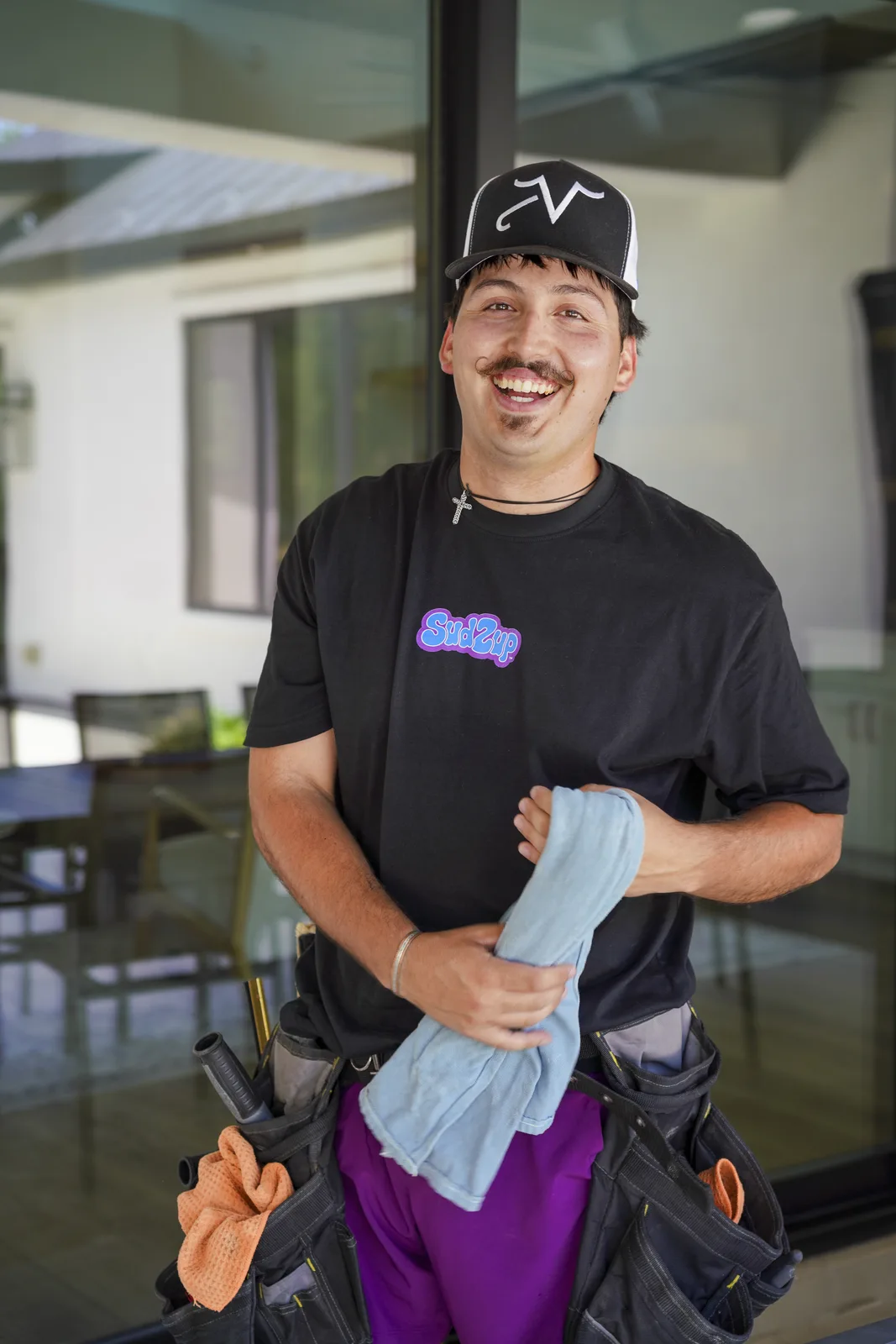The SudZup technician on the job